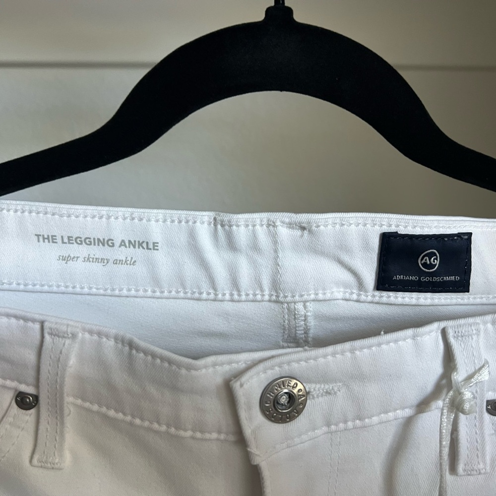 AG Women's The Ankle Legging - Super Skinny Ankle  Jeans in White - Picture 6 of 7